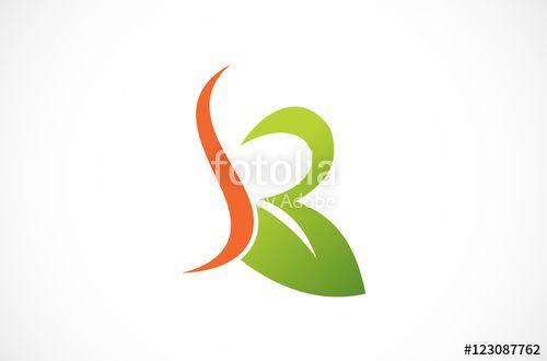 Leaf Letter B Logo - leaf letter B logo vector