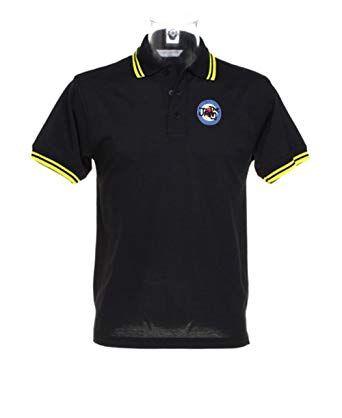 Large Polo Logo - THE JAM logo Polo Shirt - Black with Yellow (X Large): Amazon.co.uk ...