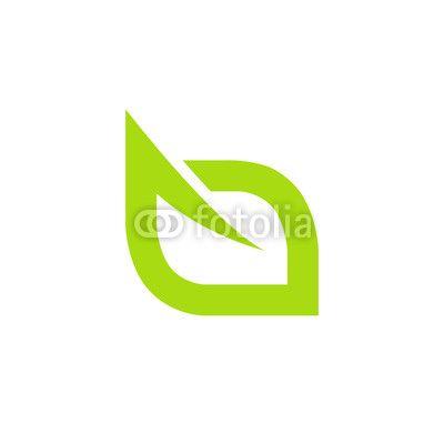 Leaf Letter B Logo - letter B green leaf logo. Buy Photo