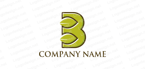 Leaf Letter B Logo - leaf inside letter b. Logo Template by LogoDesign.net