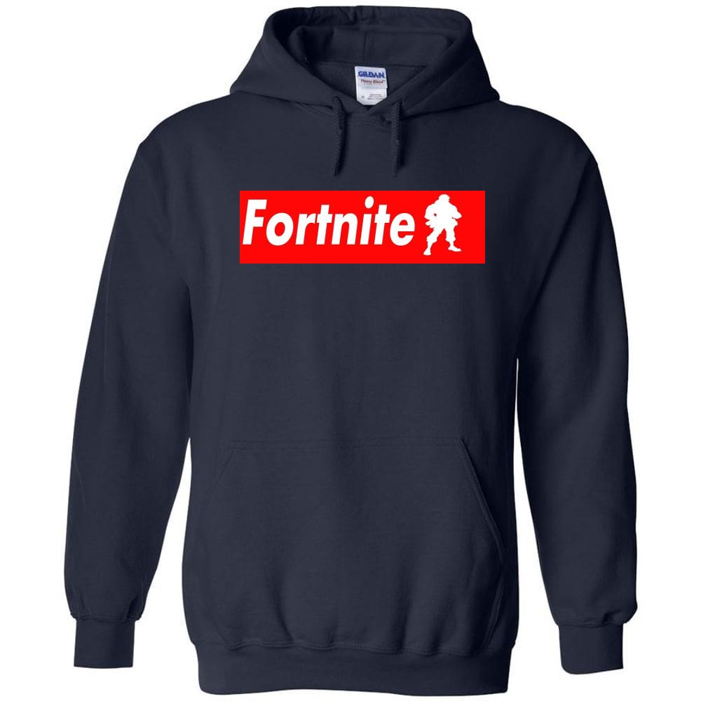 Red and Navy Blue Logo - Fortnite Red Box Logo Kids Hoodie