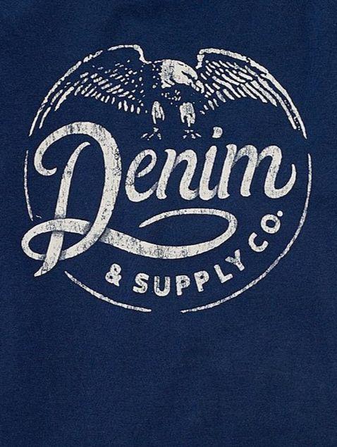 Denim Logo - Rustic and grungy stamped logo for Denim & Supply Co. on. Logo