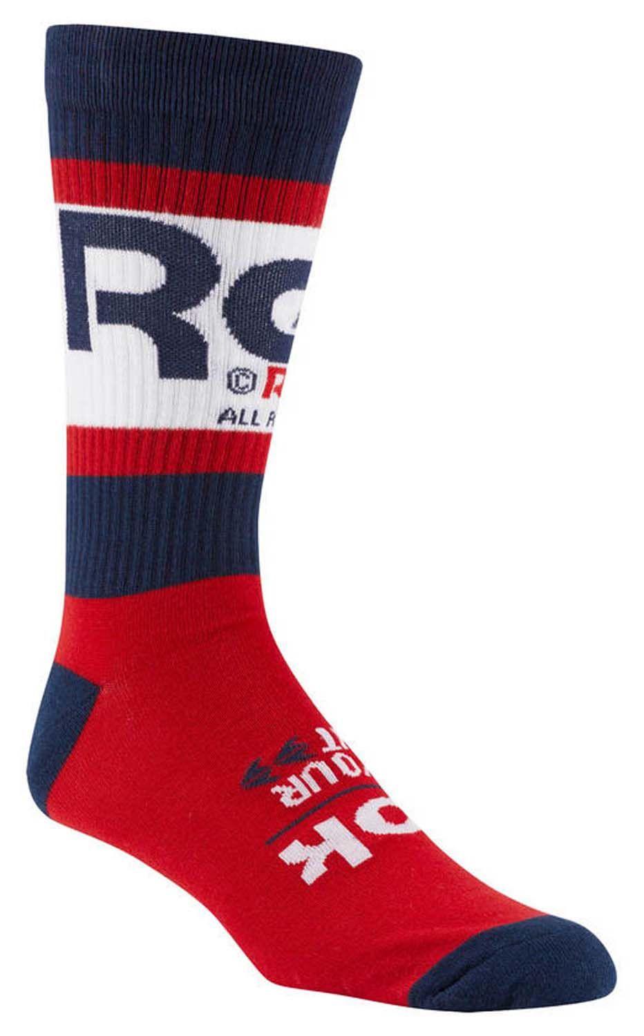 Red and Navy Blue Logo - Tights Reebok classics graphic crew logo socks socks navy blue red ...