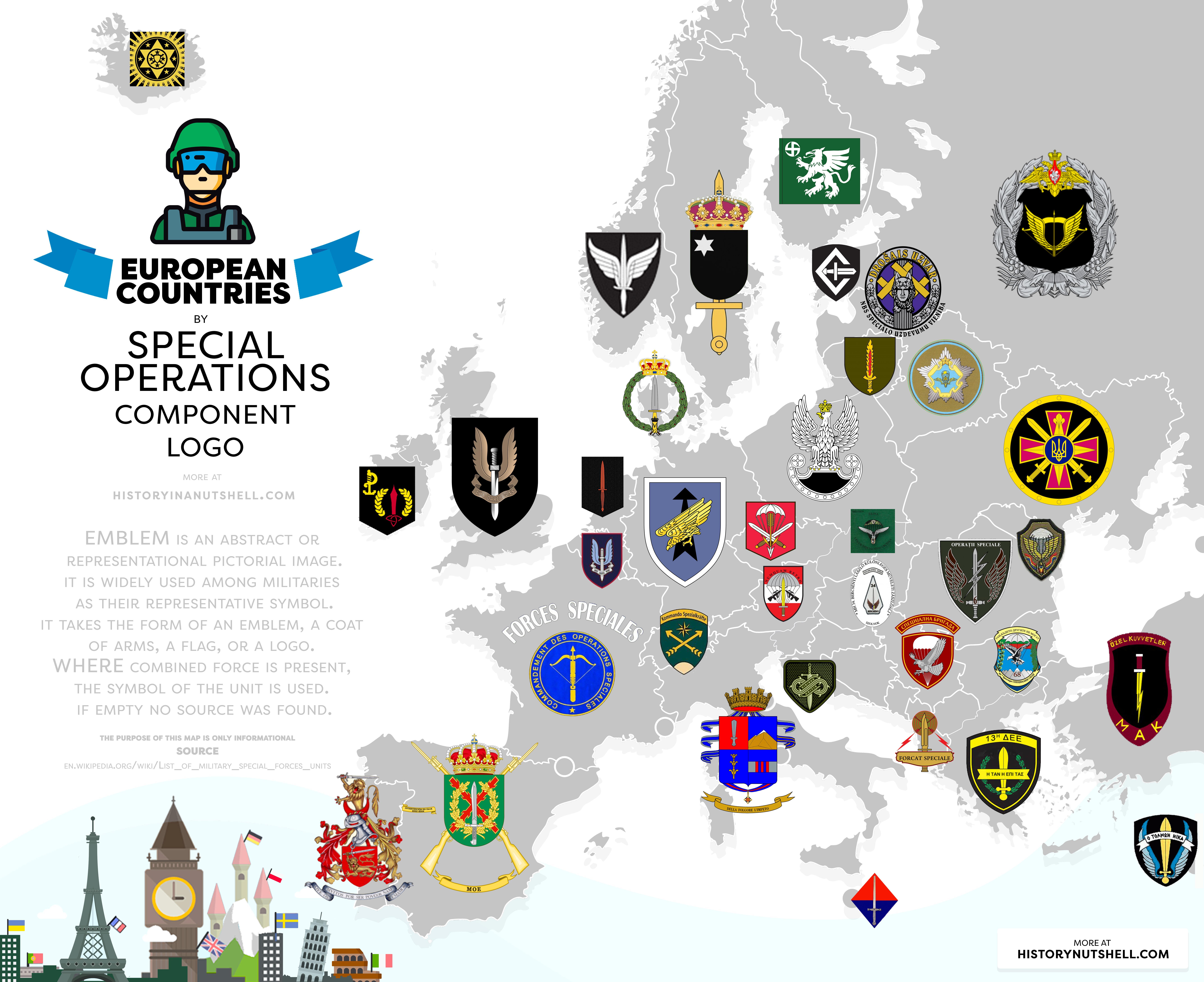 Special Forces Logo - European Countries by special forces logo [8582 × 6999] : MapPorn