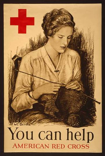 Old Red Cross Logo - Free Vintage Knitting Patterns from American Red Cross Museum 1940's