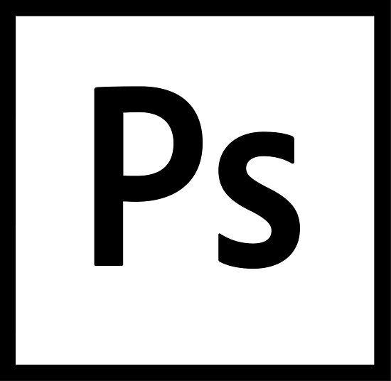 Photoshop Black and White Logo - Adobe Photoshop Logo - Black Outline (Transparent)