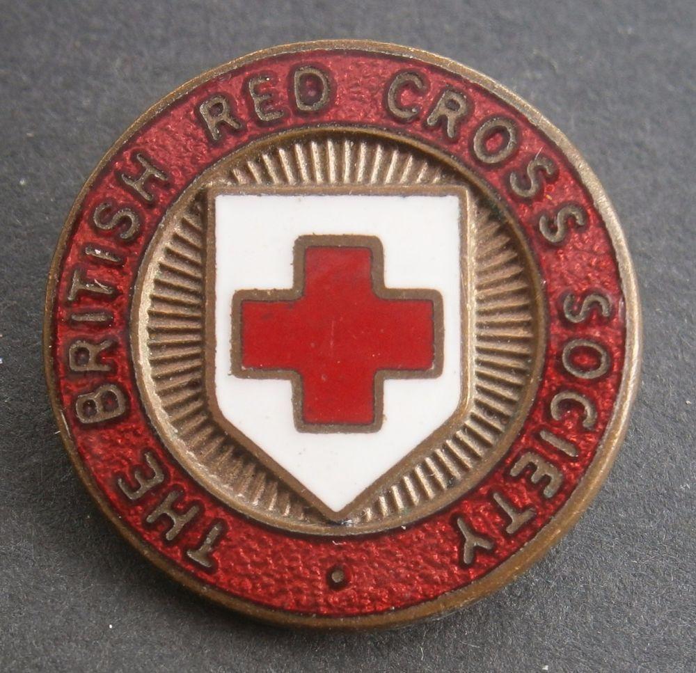 Old Red Cross Logo - NT929) OLD VINTAGE COLLECTABLE METAL ENAMEL BRITISH RED CROSS