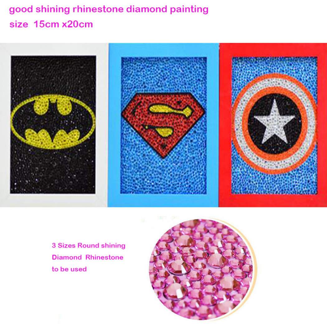 Diamond Painting Logo - Senarai Harga Superman Diamond Painting Us Captain Logo Diy 5d ...