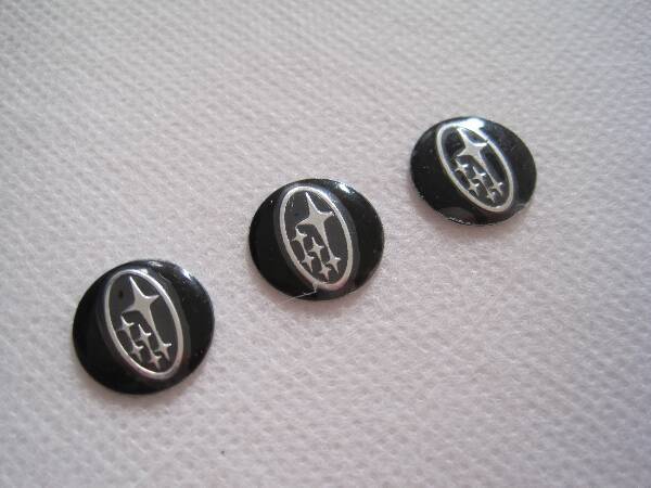 Car Key Logo - Free shipping 100PCS 14mm black car key logo sticker for subaru flip ...
