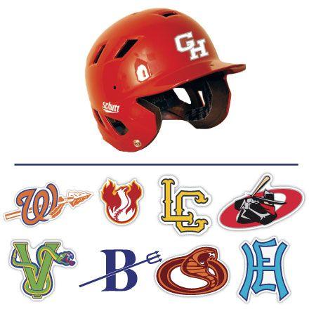 Softball Helmet Logo - Baseball Helmet Decals. Helmet Decals. SchoolPride®