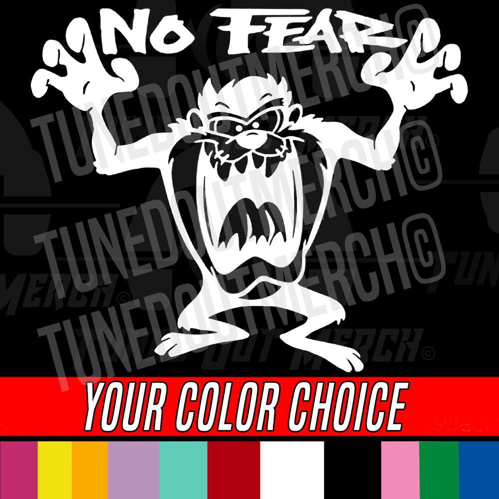 The No Fear Logo - TAZ NO FEAR LOGO Car Truck Window You Pick Size Laptop VINYL DECAL ...