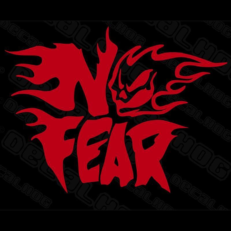 The No Fear Logo - No Fear Flaming Skull Logo JDM Car Truck Window Laptop Vinyl
