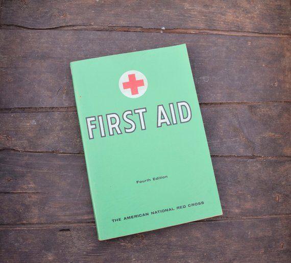 Old Red Cross Logo - First Aid Book Vintage Book Red Cross Fourth Edition Old