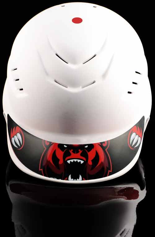 Softball Helmet Logo - Batting Helmet Visor Decals and Helmet Visor Stickers