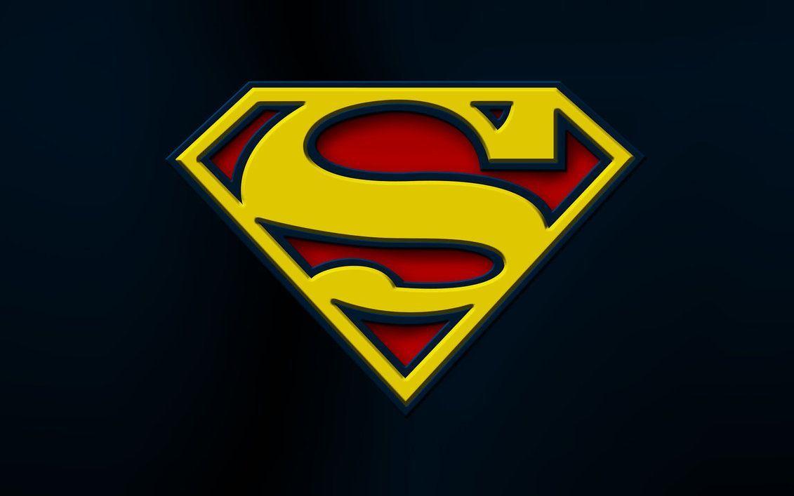 Yellow Black Superman Logo - Superman Logo Backgrounds - Wallpaper Cave