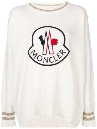 Moncler Logo - Moncler logo embroidered sweater $700 AW18 Online