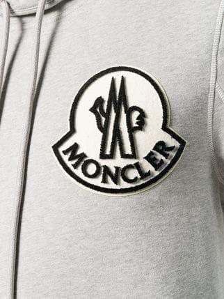 Moncler Logo - Moncler Logo Patch Hoodie - Farfetch