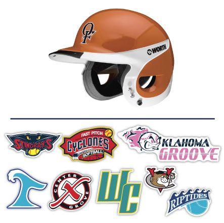 Softball Helmet Logo - Softball Helmet Decals | Helmet Decals | SchoolPride®