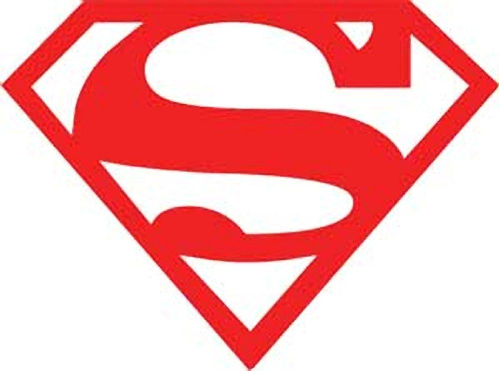 Superman Red Logo - Superman Red Logo Rub On Sticker