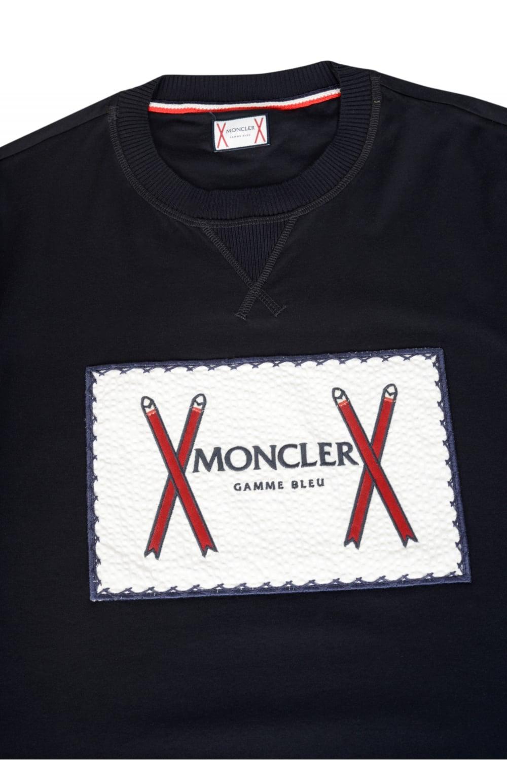 Moncler Logo - MONCLER Patch Logo T-Shirt Navy - Clothing from Circle Fashion UK