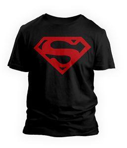 Superman Red Logo - SUPERMAN RED LOGO - Black T-shirt Mens - Small to XXXL Available | eBay