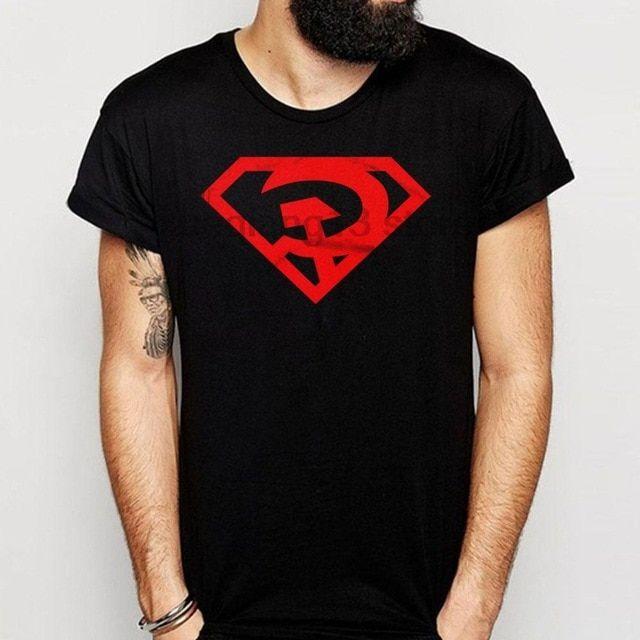 Superman Red Logo - Superman Red Son Symbol Logo Men'S T Shirt-in T-Shirts from Men's ...