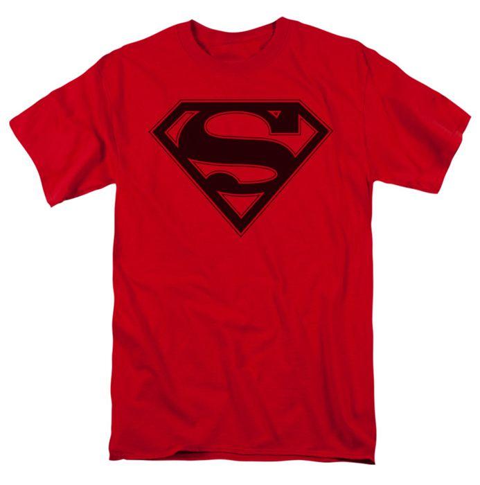 Superman Red Logo - Superman t-shirt Red & Black shield logo mens red