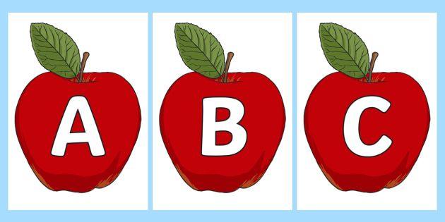 Red Cursive C Logo - Cursive A-Z Alphabet on Red Apples