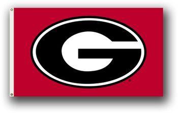Black White Red Circle Logo - Red Georgia Bulldogs Wall Flag, Circle G Logo Red/Black/White 3'x5 ...