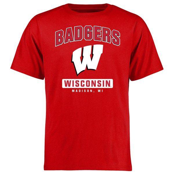 Red Wi Logo - Men's Red Wisconsin Badgers Big & Tall Campus Icon T-Shirt ...