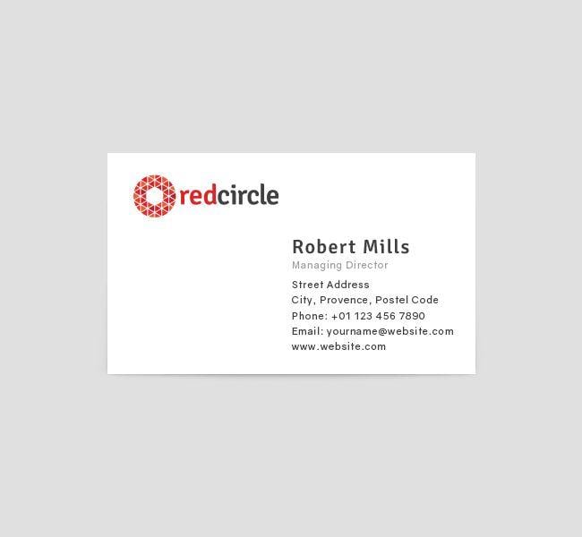 Black White Red Circle Logo - Red Circle Logo & Business Card Template - The Design Love
