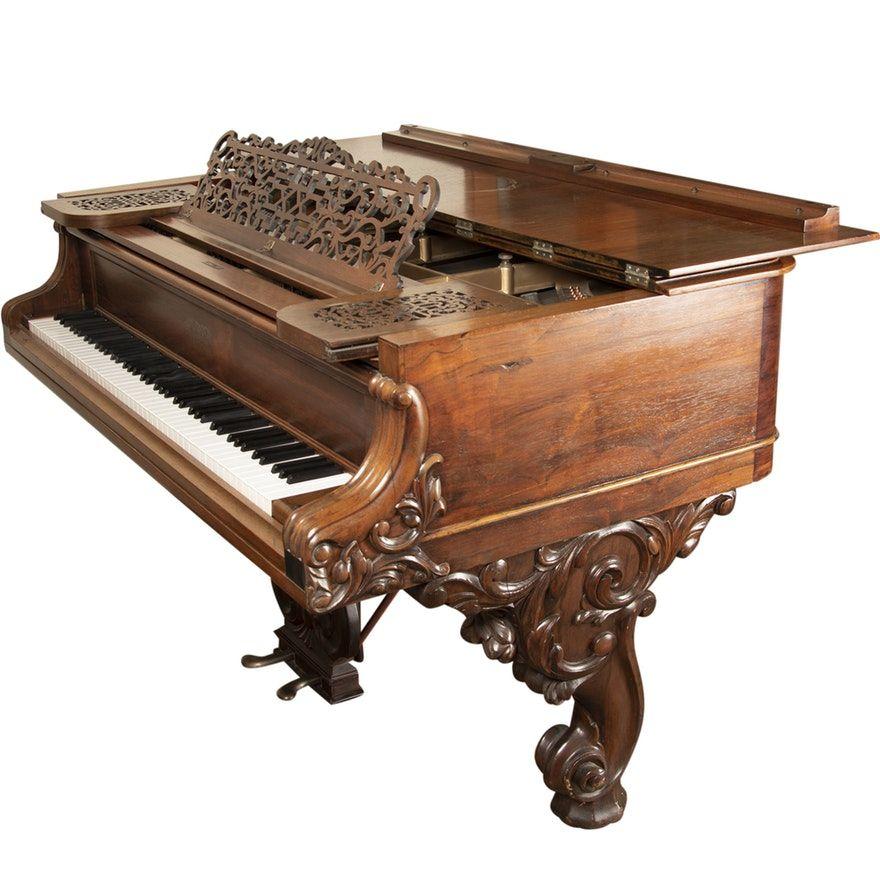 Wm Knabe & Co. Company Logo - Wm. Knabe & Co. Grand Piano with Molded and Carved Detailing, Circa ...