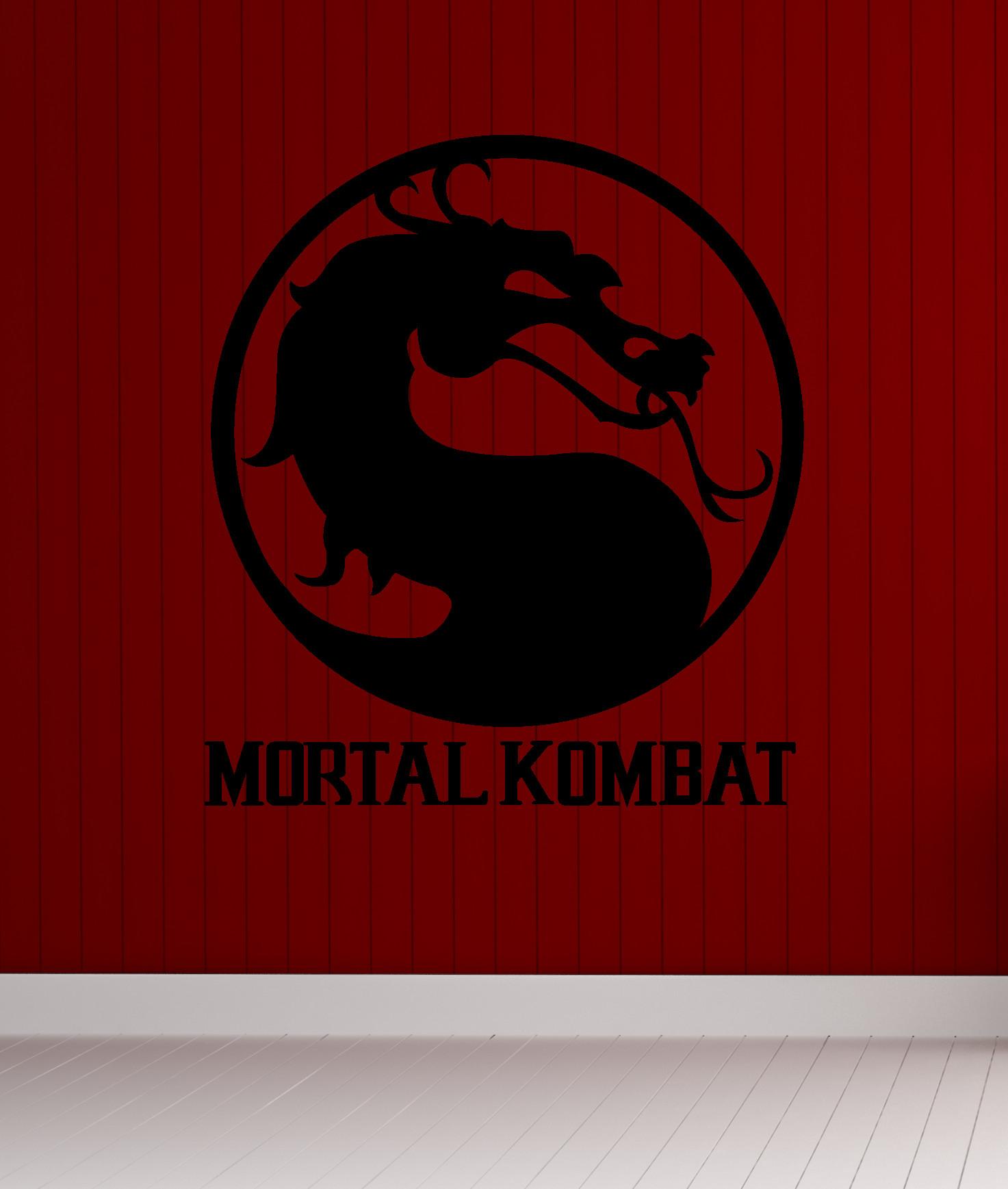 Mortal Kombat Logo - Streetwall Decal Mortal Kombat Logo