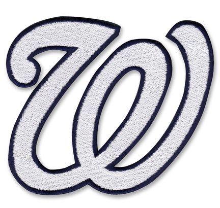 Baseball w Logo - Washington Nationals W Logo MLB Baseball Patch 2011 Present