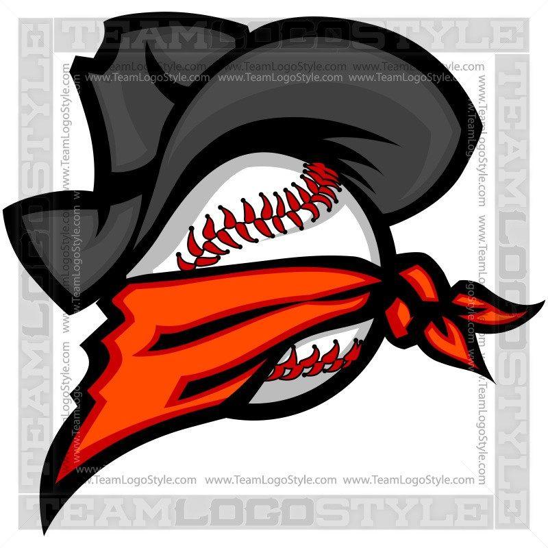 Baseball w Logo - Outlaw Baseball - Vector Clipart Outlaw
