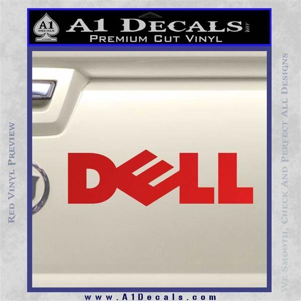 Red Dell Logo - Dell Logo RDZ Decal Sticker » A1 Decals