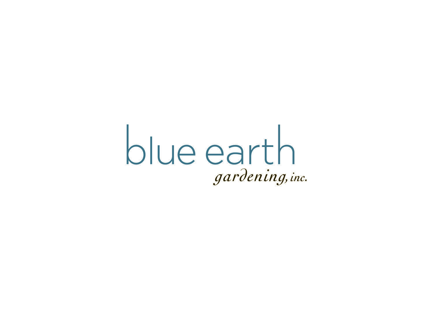 Blue Earth Logo - Contact — blue earth gardening, inc.