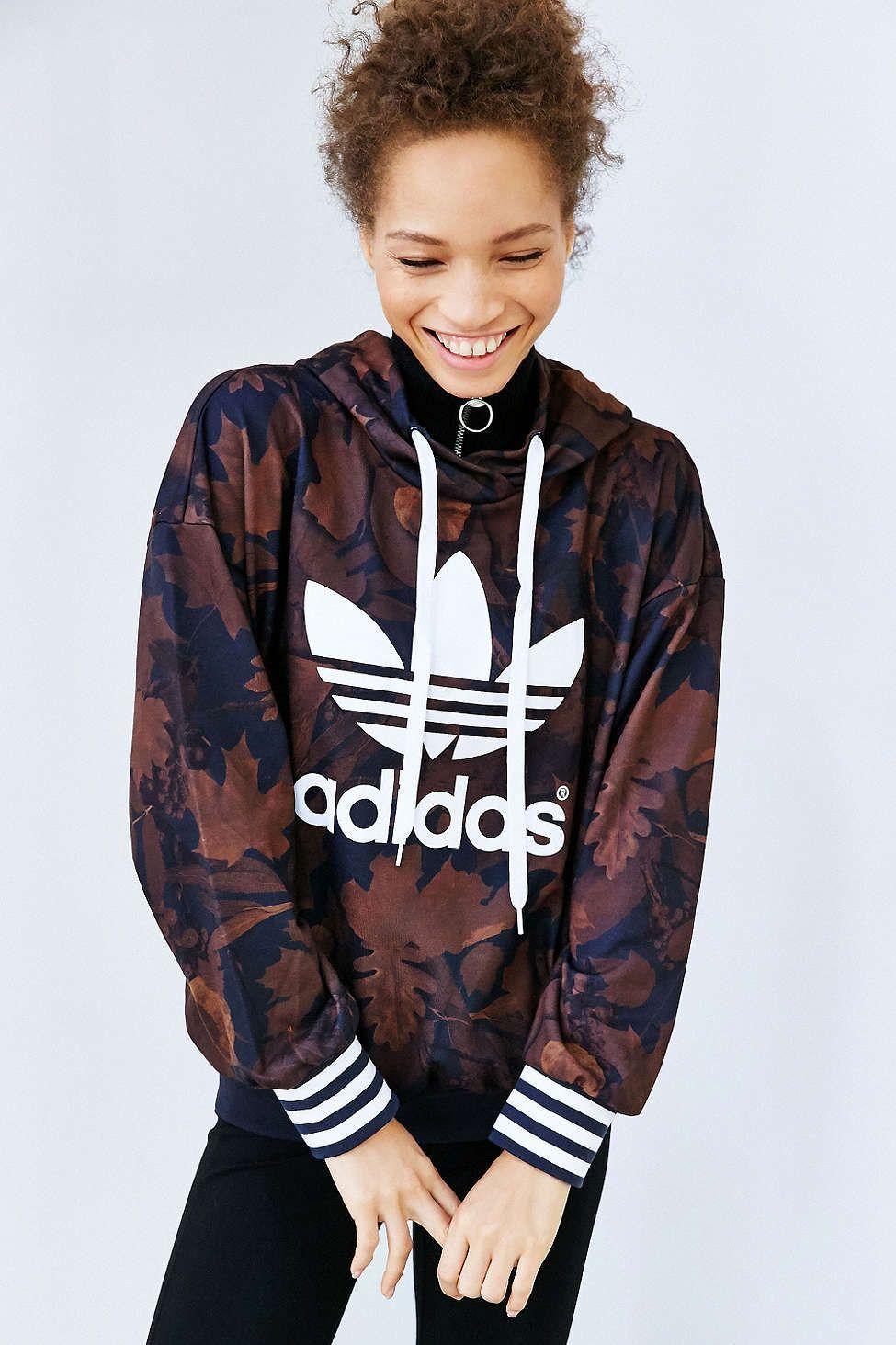 Adidas Leaf Camo Logo - adidas Originals Leaf Camo Hoodie Sweatshirt - Urban Outfitters ...