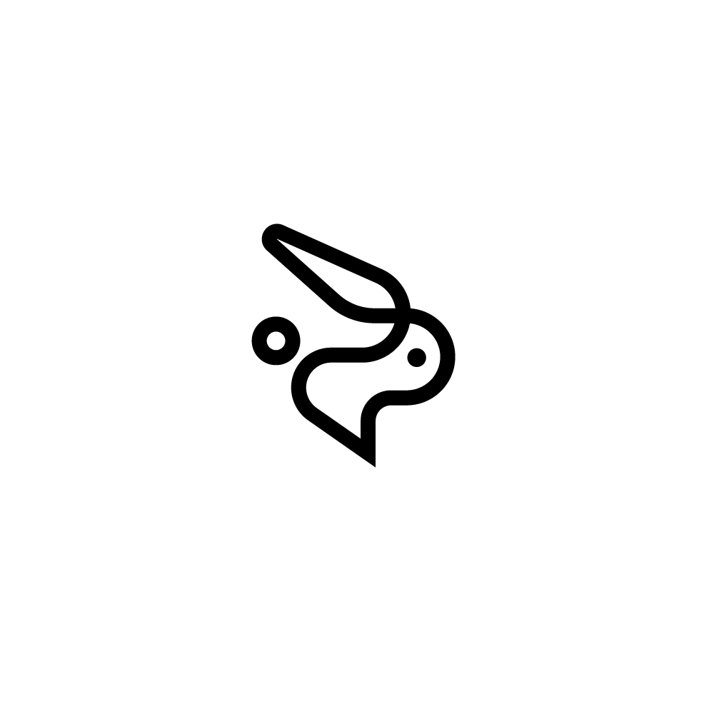Rabbit Brand Logo - For Sale—Monoline Rabbit Brand Mark | Logo Cowboy