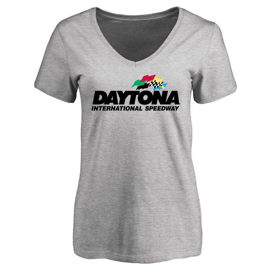 Bold V Logo - Daytona International Speedway Women's Athletic Heather Logo V