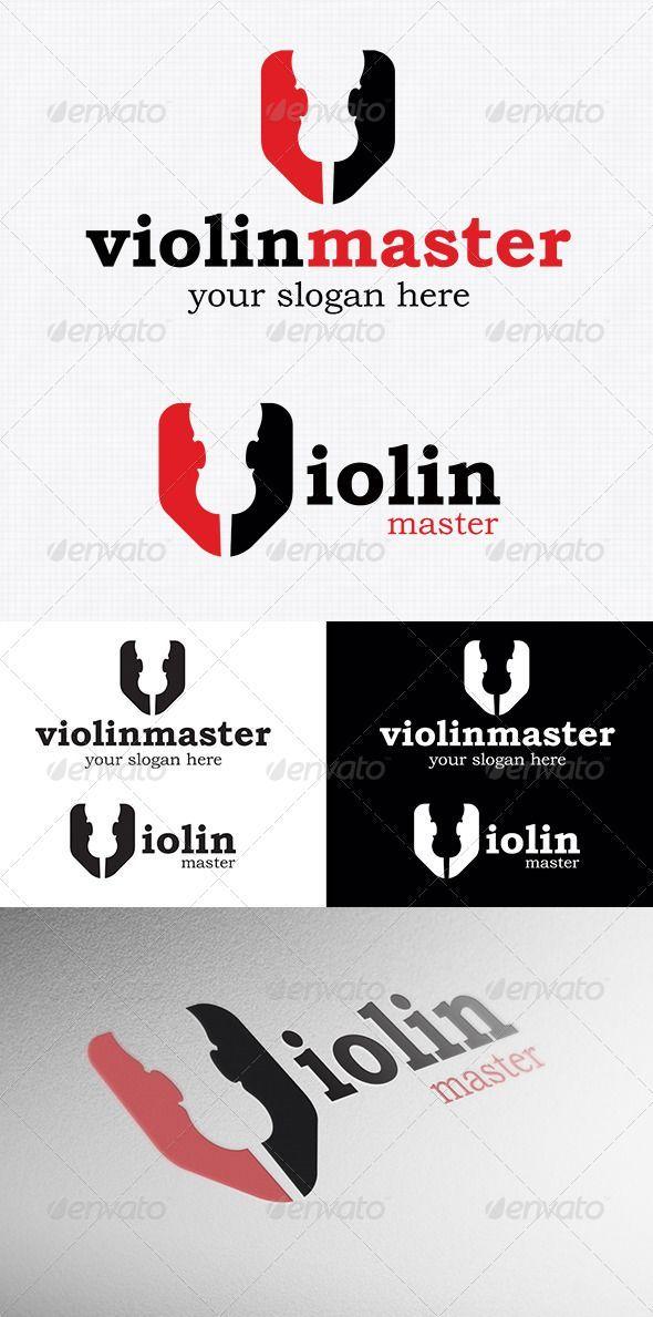 Bold V Logo - Violin Logo Template — Photoshop PSD #concert #letter V • Available ...