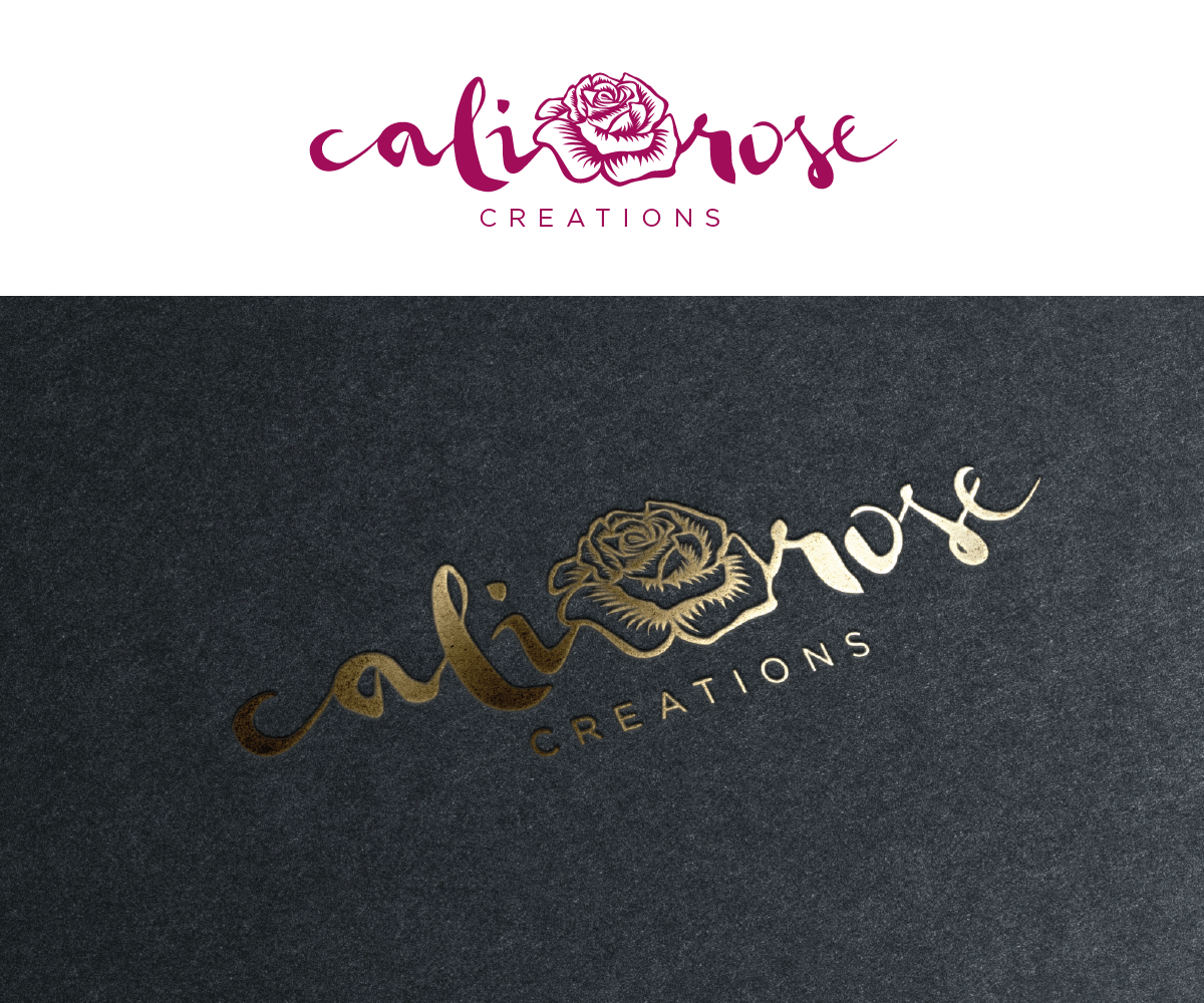 Rose Clothing Logo - Feminine, Elegant, Fashion Logo Design for Cali Rose Creations