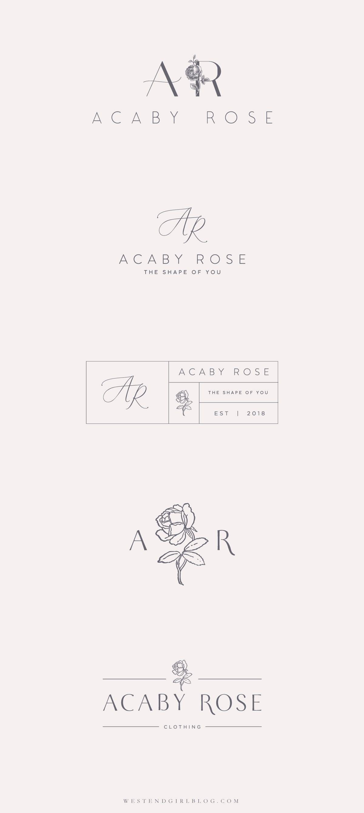 Rose Clothing Logo - Acaby rose clothing logo, branding design, logo options for rose ...