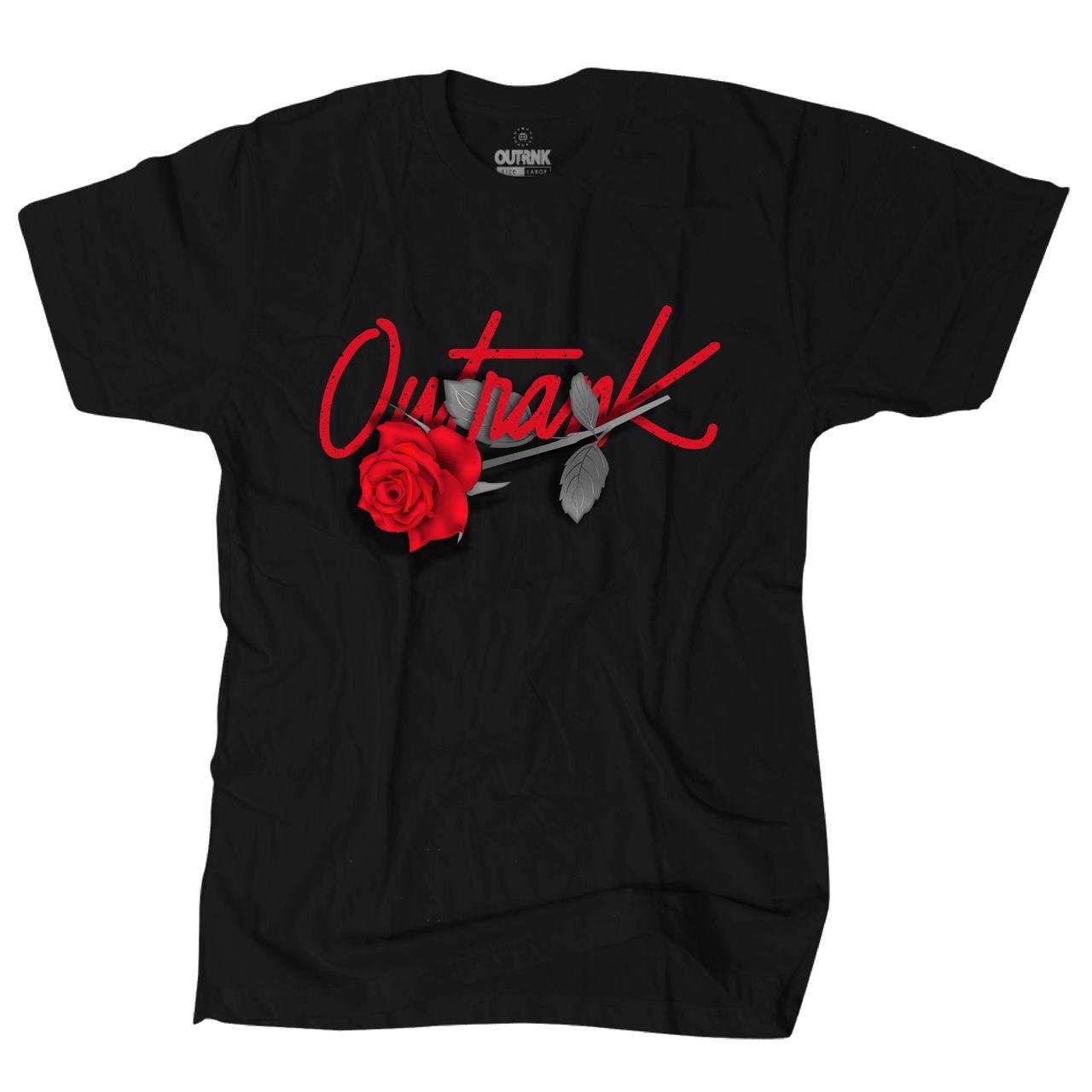 Rose Clothing Logo - Logo Rose Tee- Black - Outrank Brand Clothing