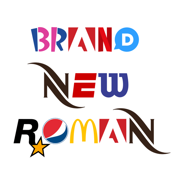 Roman News Logo - New font remakes the alphabet from leading brand logos