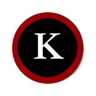 Red White K Logo - Black And White K Monogram Crafts & Party Supplies | Zazzle.co.uk