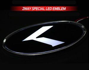 Red White K Logo - White Red 2Way LED Rear Trunk K Logo Emblem Badge 1EA For 11 ...