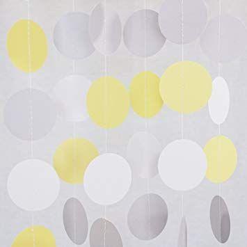 Grey and Yellow Circle Logo - Amazon.com: Chloe Elizabeth Circle Dots Paper Party Garland Backdrop ...
