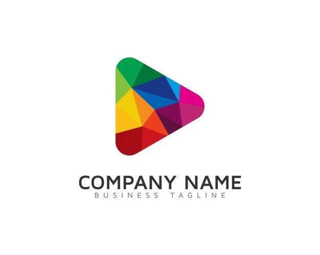 Multi Color Triangle Logo - Multicolor triangle logo Vector | Premium Download