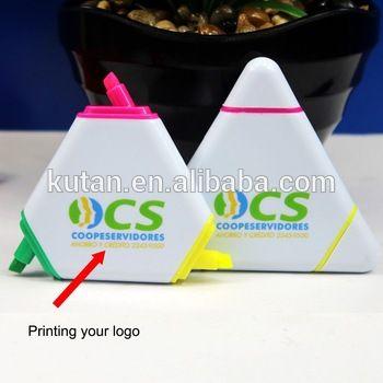 Multi Color Triangle Logo - 3 In 1 Multi Color Triangle Shape Highlighter Pen With Logo Printing ...